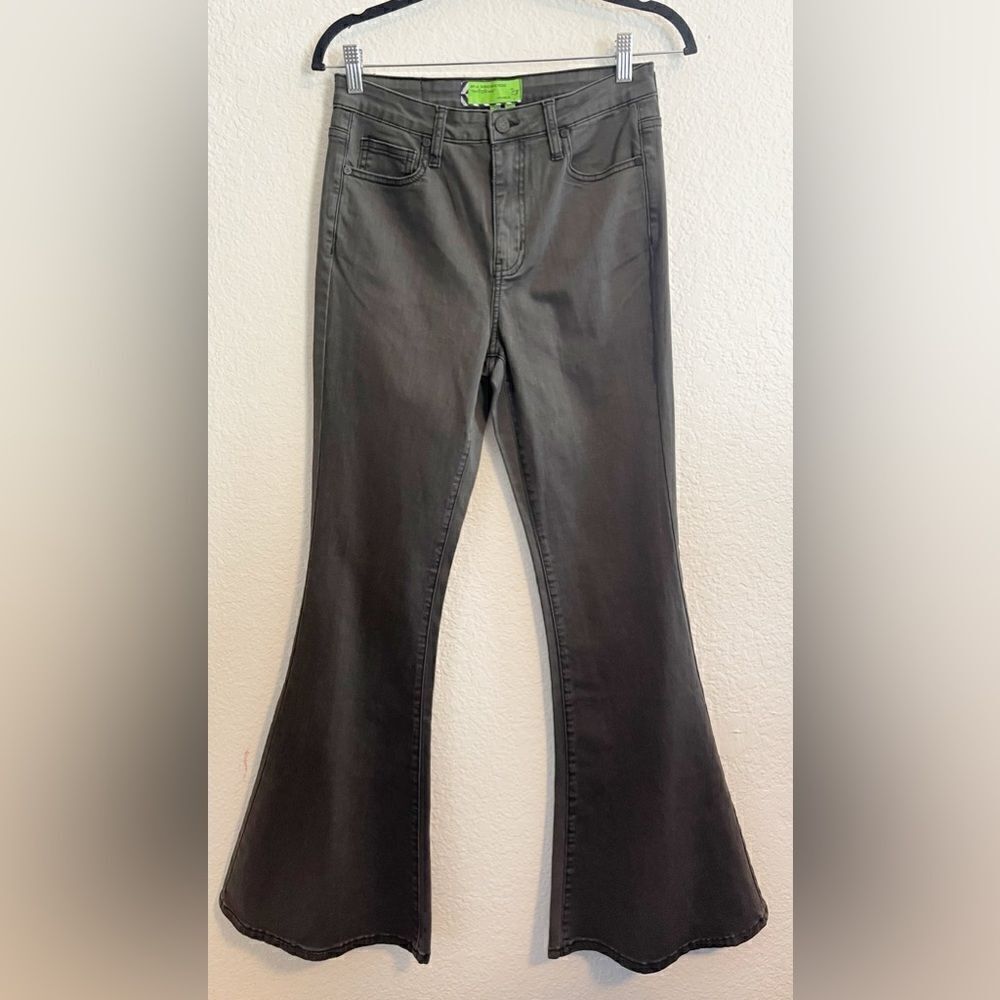 Free People Jeans x Sandrine Rose washed Black Wide Leg Super Flare Jeans NWT 29 - Picture 5 of 11